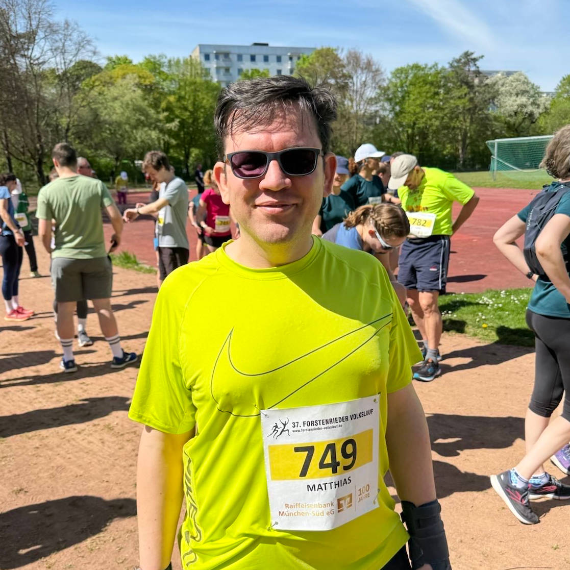 Matthias beim Forstenrieder Volkslauf